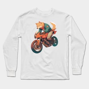 Cool dog riding motorbike Long Sleeve T-Shirt